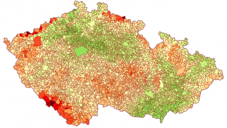 Obce podľa nadmorskej výšky